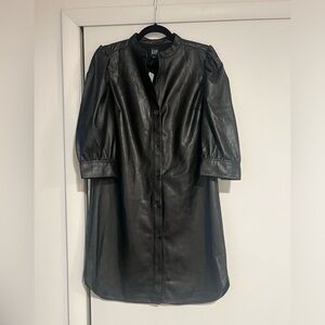 Gap faux leather dress
